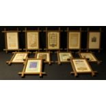 Pictures & Prints - a set of ten Oxford oak framed Poem and Prayer prints, inc The Days Challenge, A