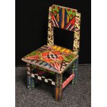 A Folk Art painted child's chair