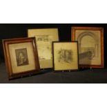 19th century maple rectangular frames, various (2); English School (early 19th century),