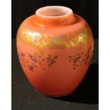A 19th century French cased glass vase