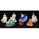 A Royal Doulton figure Elyse HN2474, others, Country Rose HN3221, Elaine HN2791, Kate HN2789,