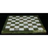 An inlaid onyx chess board