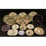 Mason Ironstone - early to mid 19th century plates and stands, various patterns; etc, impressed