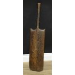 Folk Art - a 19th century oversized cricket, possibly a shop sign or advertising display, 88cm long