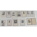 Eleven WWII German death cards, including two brothers