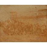 Photography- a Victorian rectangular sepia photograph, of gentlemen anglers and fishermen, 23.2cm
