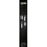 A tall glass apothecary-type cylindrical display jar, 82cm high