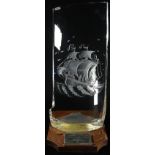 Maritime Interest - Sailing - a glass trophy, S.T.A. Race, Umuiden - Den Helder, Sail Amsterdam 700,