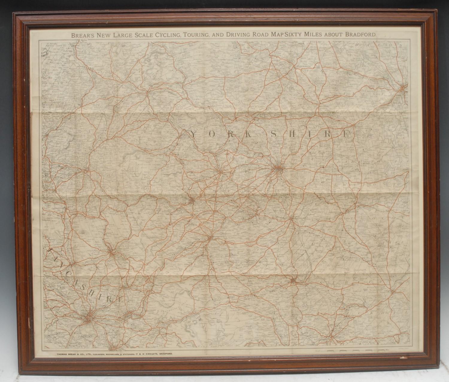 Transport and Cartography - a map, Brear's New Large Cycling, Touring and Driving Road Map Sixty