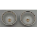 Two WWI Ottoman Empire-Turkish Army officers tea cups