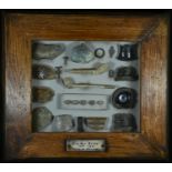 English Civil War - a table-top wunderkammer or museum of Civil War Relics from 1645-46 discovered