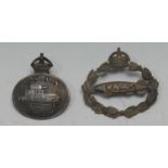 Two WWI Royal Naval Air Service badges
