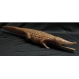 Tribal Art - a Papua New Guinea hardwood carving, of a crocodile, 62cm long, Karawari, East Sepik
