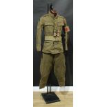 Militaria - a World War I uniform, for a Corporal of the Queen's Westminster Rifles, medal