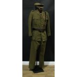 Militaria - a military officer's uniform, for a Lieutenant Colonel of the Leicestershire Regiment,