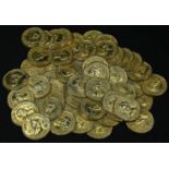 Royalty - a gilt metal commemorative novelty, the Coronation of Elizabeth II, as a pile of coins,