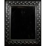 An Indian coromandel rectangular easel mirror, profusely inlaid with fruiting meandering vine,
