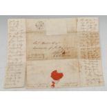 Postal History - Royal Navy and The Caribbean, Jamaica - a George III ink manuscript crossed letter,