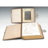 Photography - a 19th century brown leather rounded rectangular table-tope photograph album, Favorite