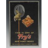 Advertising, Fry's - an early 20th century rectangular pictorial showcard, depicting a top hat, a