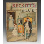 Advertising, Reckitt's Blue - a 19th century rectangular pictorial showcard, depicting a young