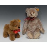 Steiff (Germany) 010859 pale brown mohair jointed teddy bear with growler, brown and black plastic