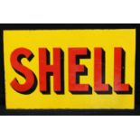 Advertising, Automobilia Interest, Shell - a double sided rectangular shaped enamel sign with