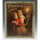 Advertising, Price's Candle Co - a late 19th/early 20th century rectangular pictorial showcard,