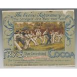 Advertising, Fry's Cocoa - a rare and scarce late 19th century rectangular pictorial showcard,