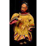 Puppetry - a mid-20th century marionette puppet, in the form of an Asian elder, carved and painted