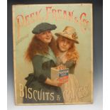 Advertising, Peek, Frean & Co. - a large Edwardian rectangular pictorial showcard, depicting two