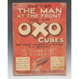 Advertising, Military Interest, Oxo - an early 20th century rectangular showcard, depicting the