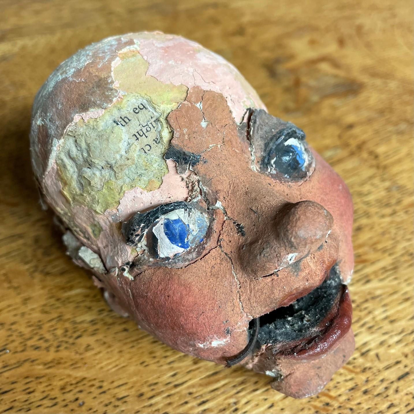 Puppetry - a collection of mid-20th century sculpted painted papier-mâché and carved wooden - Image 3 of 11