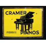 Advertising, Musical Interest - a large early 20th century rectangular shaped pictorial enamel sign,