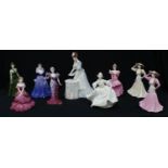 A Coalport figure, Anne figure of the year 1997, 19cm; others, Kate, Bewitching, The Collingwood