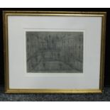 Lowry, after Street Scene pencil sketch, bears signature, 18cm x 25cm