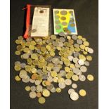 Coins - a collection of circulated foreign mainly 20th century base metal coinage to include