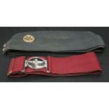 Militaria - an RAF cap; a paratroopers belt (2)