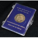 Coin/Medallion, GB, Queen Elizabeth II Silver Jubilee Commemorative Medal, 9k Gold, 2.5g, cased, [1]