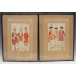 E.V. Howell (English School, early 20th century) A pair of Military Uniform Studies, Office, Pte &
