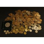 Coins, GB, Victorian and later, including silver 3d: 1907, 1918, 1935, 1936 (4); others base metal