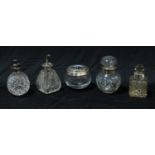 An Elizabeth II silver mounted tea light holder and jar, 9.5cm diam, Mappin & Webb, Birmingham 2012;