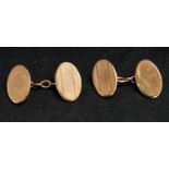 A pair of 9ct gold cufflinks, 9g