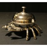 A counter bell modelled as a crab, approx. 21cm long