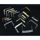 Penknives - various, silver; silver and mother of pearl; novelty; etc (qty)