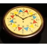 A circular wall clock the dial inscribed RAF, approx. 37cm diameter