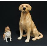 A large Beswick fireside model of a golden retriever dog, number 2314, printed and impressed