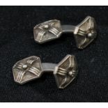 A pair of David Andersen silver cuff links, marked Norway Sterling, 10.4g