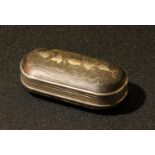 A William IV silver, tortoiseshell and pique rounded rectangular snuff box, Sampson Mordan & Gabriel