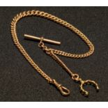 A 9ct gold Albert chain, 36.5cm long, 35.1g